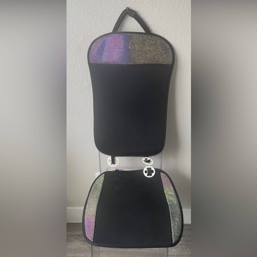 Bling Crystals rhinestone car seat cover Set Of 2 cushions (top & bottom), Used.